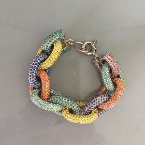 Multi colored gem Pave bracelet
